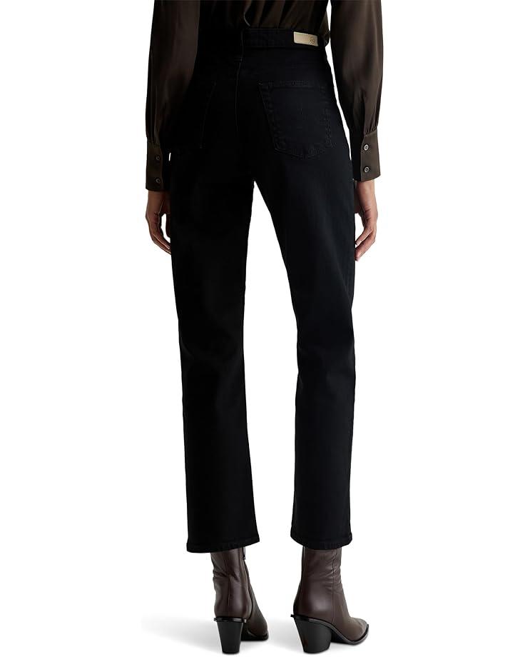 Women's AG Jeans Rian Super High Rise Straight Jeans in Sulfur Black Product Image