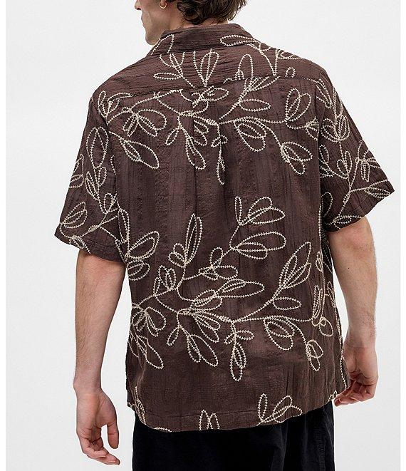 BDG Urban Outfitters Embroidered Short Sleeve Woven Shirt Product Image