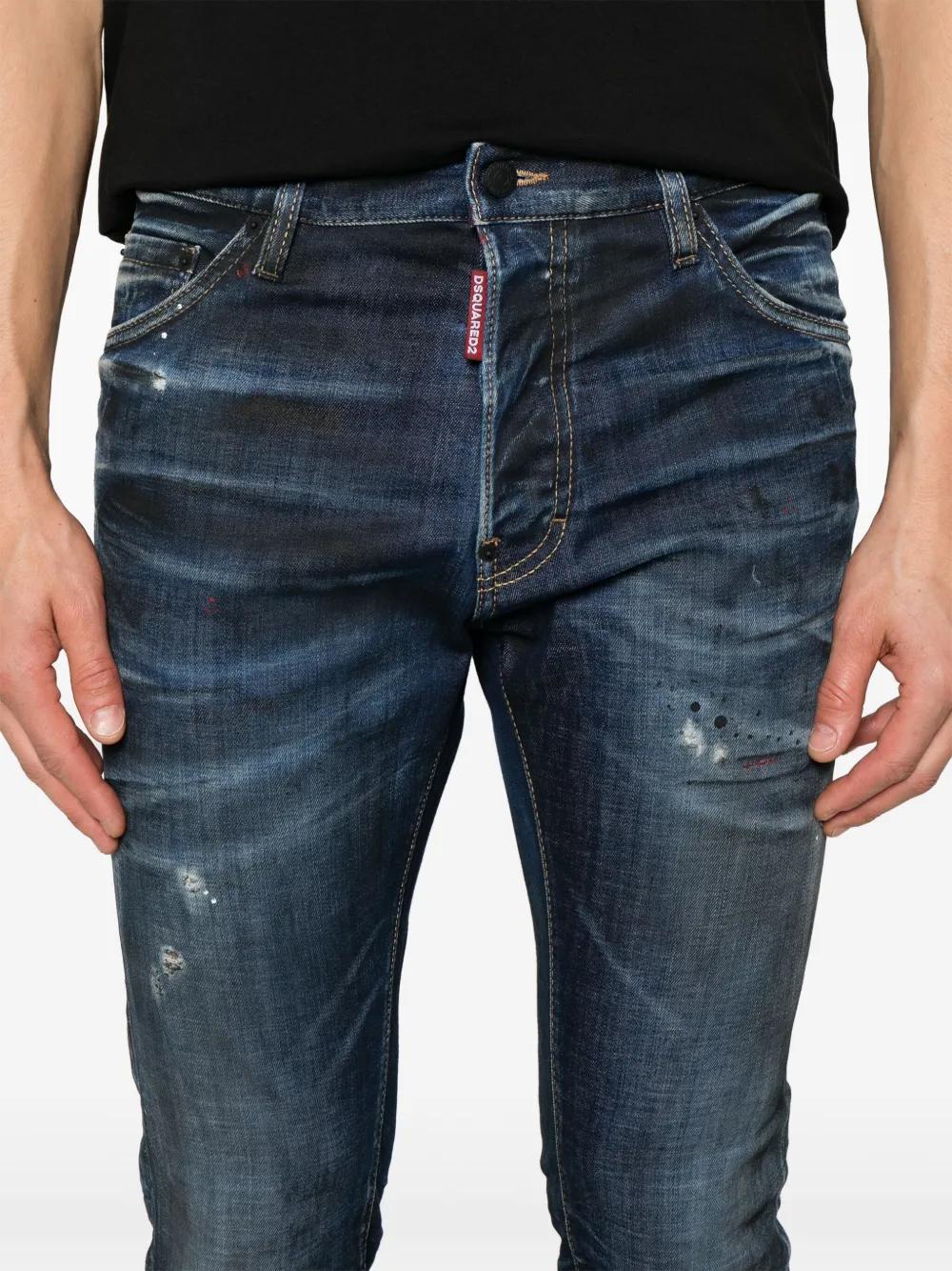 distressed skinny-cut jeans Product Image