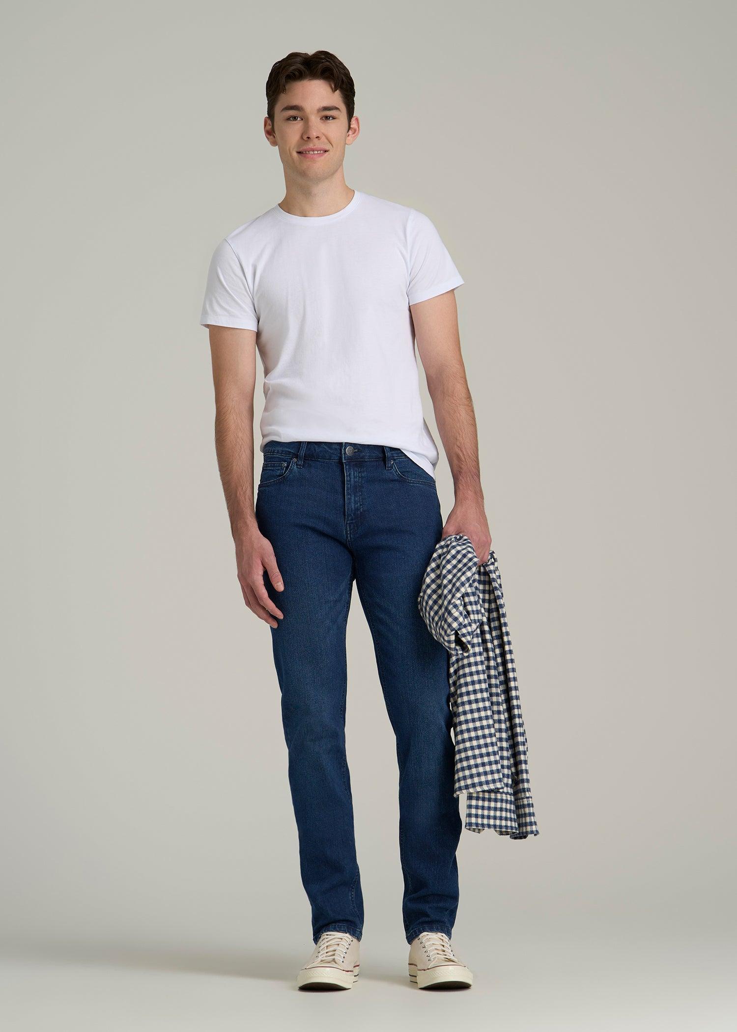 Dylan Slim Fit Jeans for Tall Men in Atlantic Blue Male Product Image