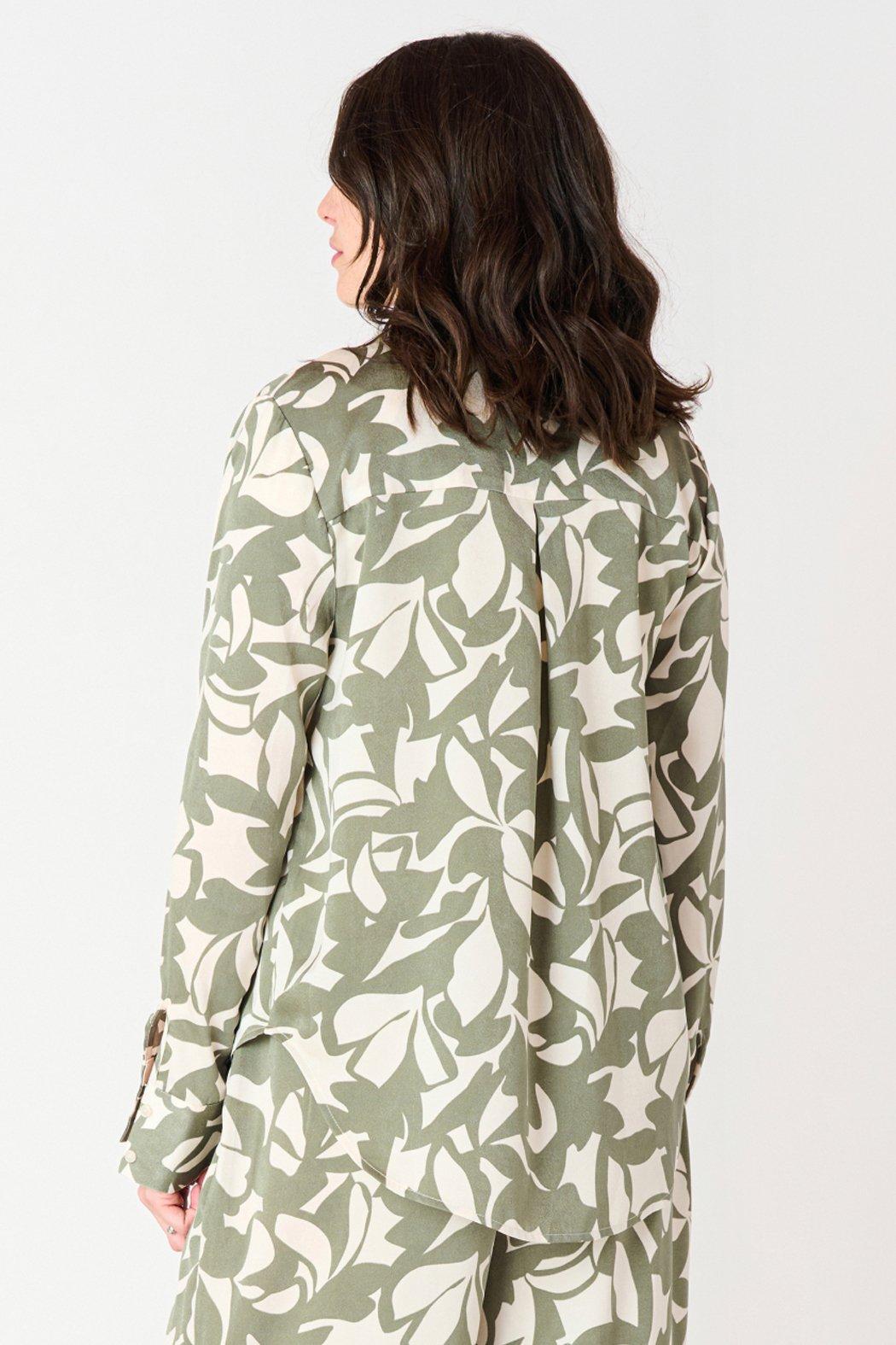 Printed Satin Blouse Product Image