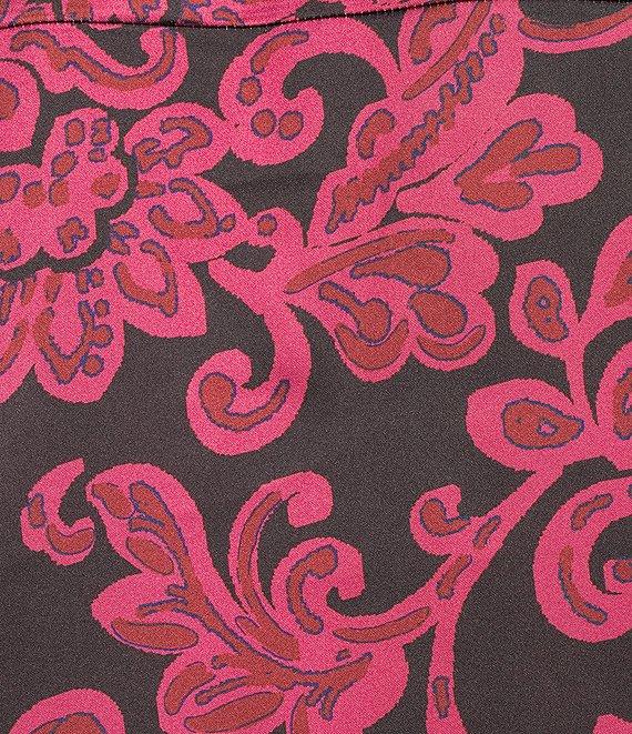 Preston & York Janet Printed Satin Coordinating A-Line Skirt Product Image