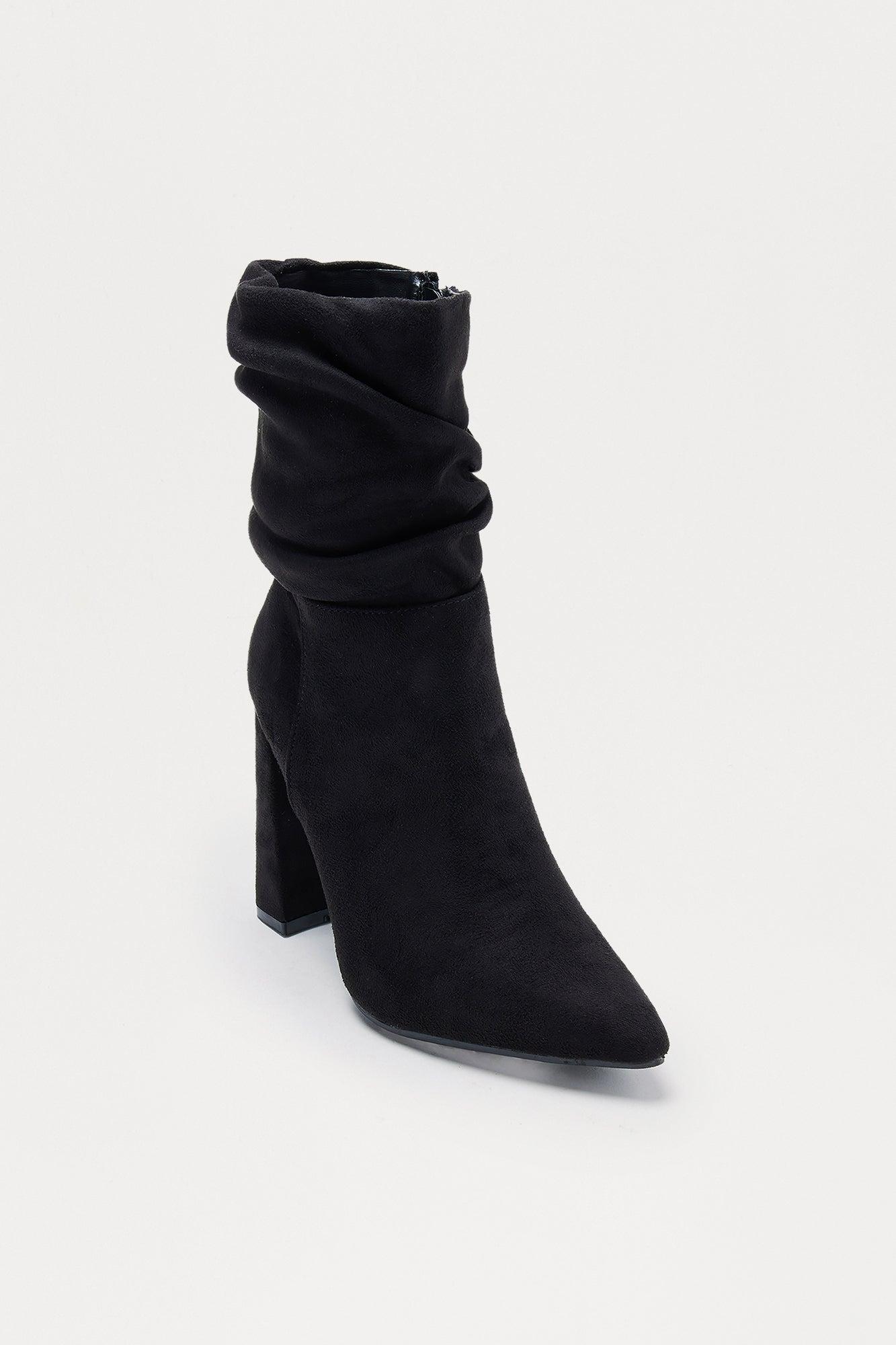 Kenny Ruched Booties - Black Female Product Image
