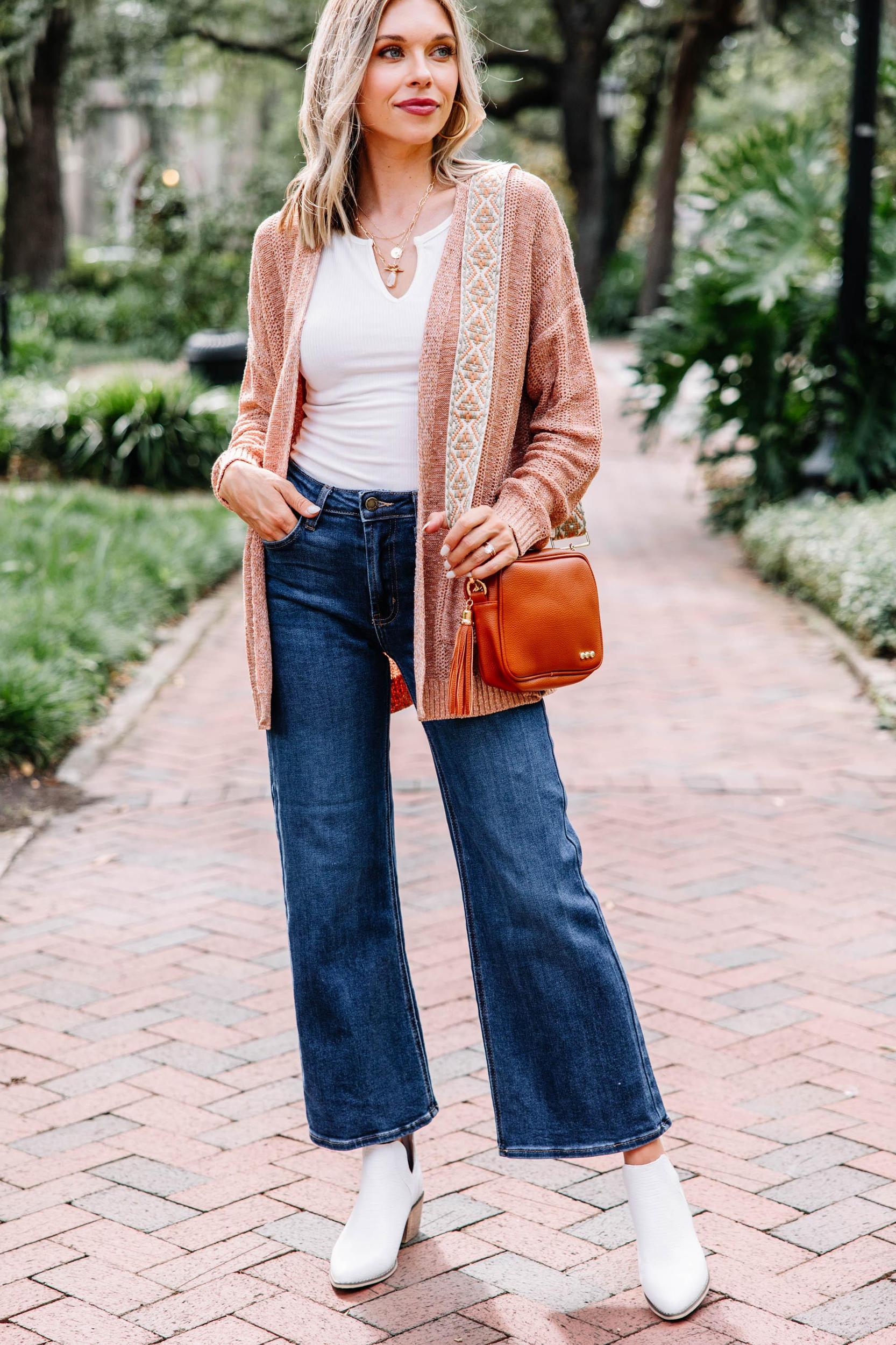 What You See Rust Orange Cardigan Female Product Image