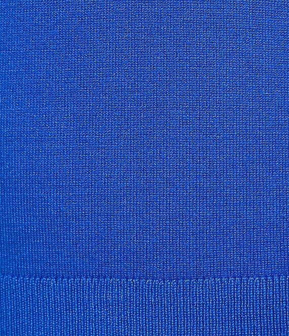 DKNY by Donna Karan Short Pleated Puffed Elbow Sleeve V-Neck Knit Top Product Image