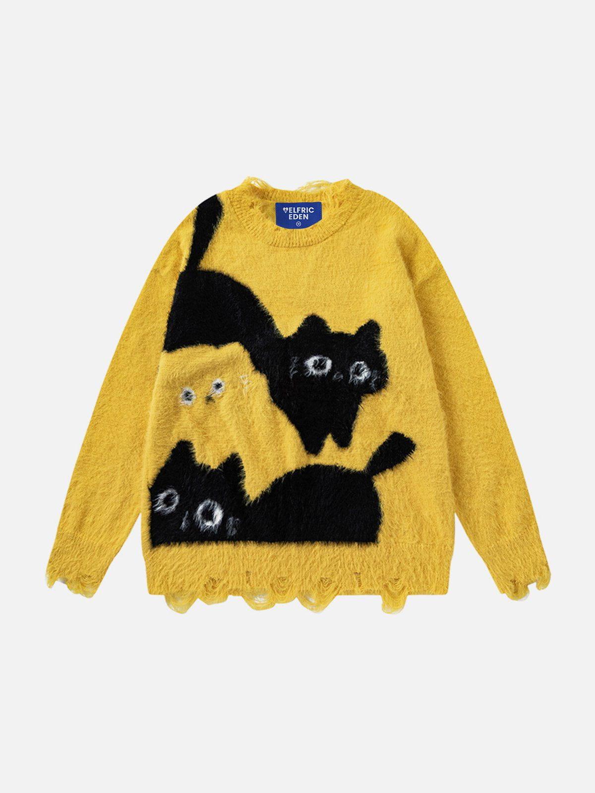 Aelfric Eden Kitten Graphic Sweater Product Image