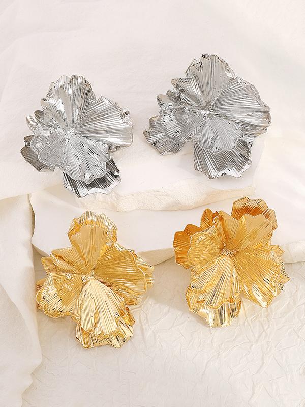 Flower Shape Drop Earrings Product Image