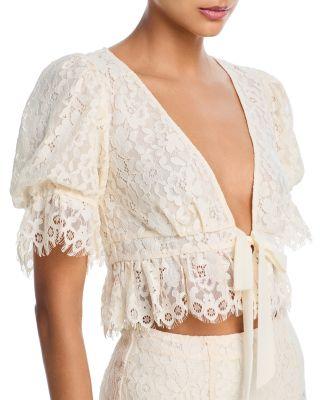 Wayla Lace Elbow Sleeve Top Product Image