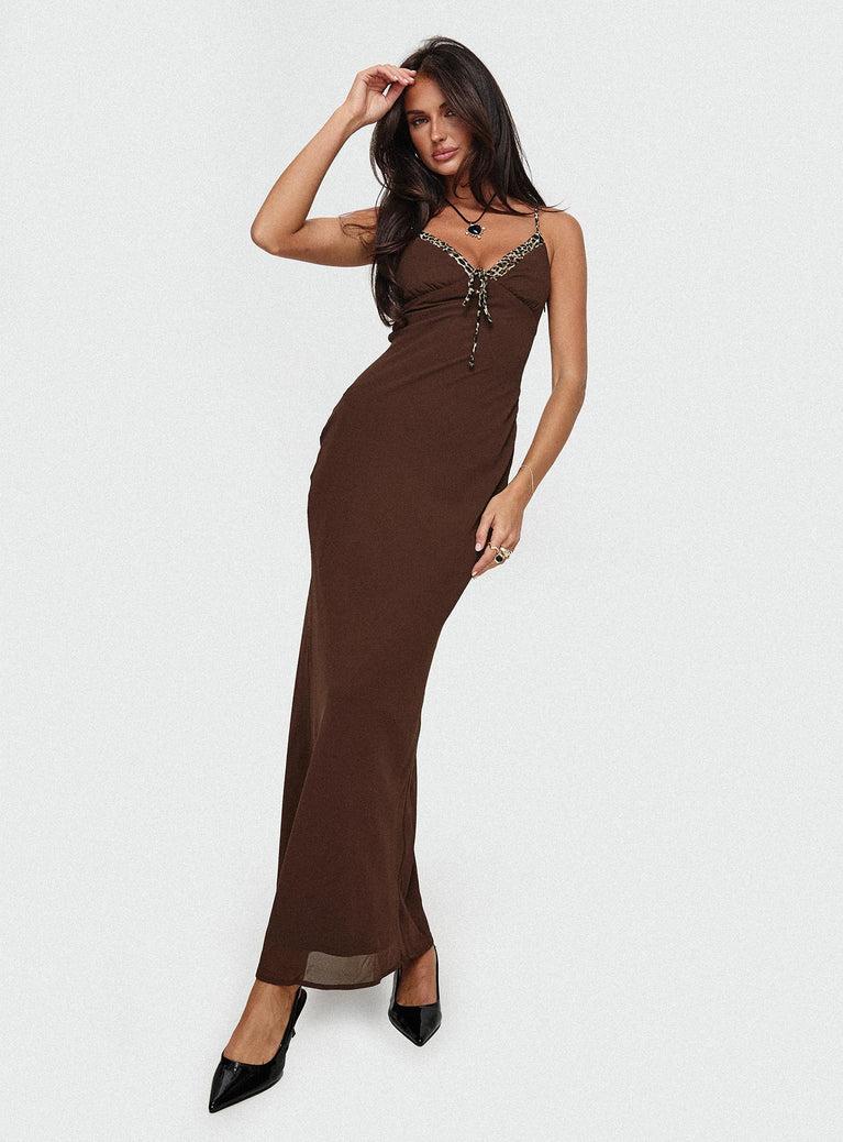 Moorey Maxi Dress Brown Product Image
