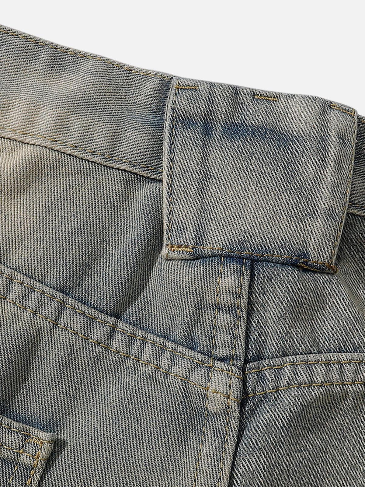 Aelfric Eden Washed Distressed Longline Jorts Product Image