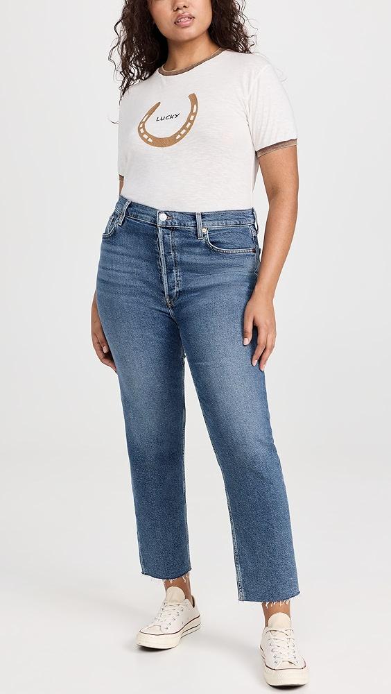 RE/DONE High Rise Comfort Stretch Stove Pipe Jeans | Shopbop Product Image