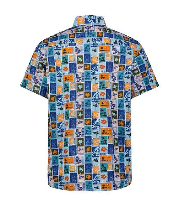 Visconti Big & Tall Multi-Color Print Stretch Short Sleeve Woven Shirt Product Image