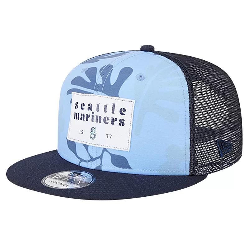 Men's New Era Navy Seattle Mariners Bikini Bottom Trucker 9FIFTY Snapback Hat, Blue Product Image
