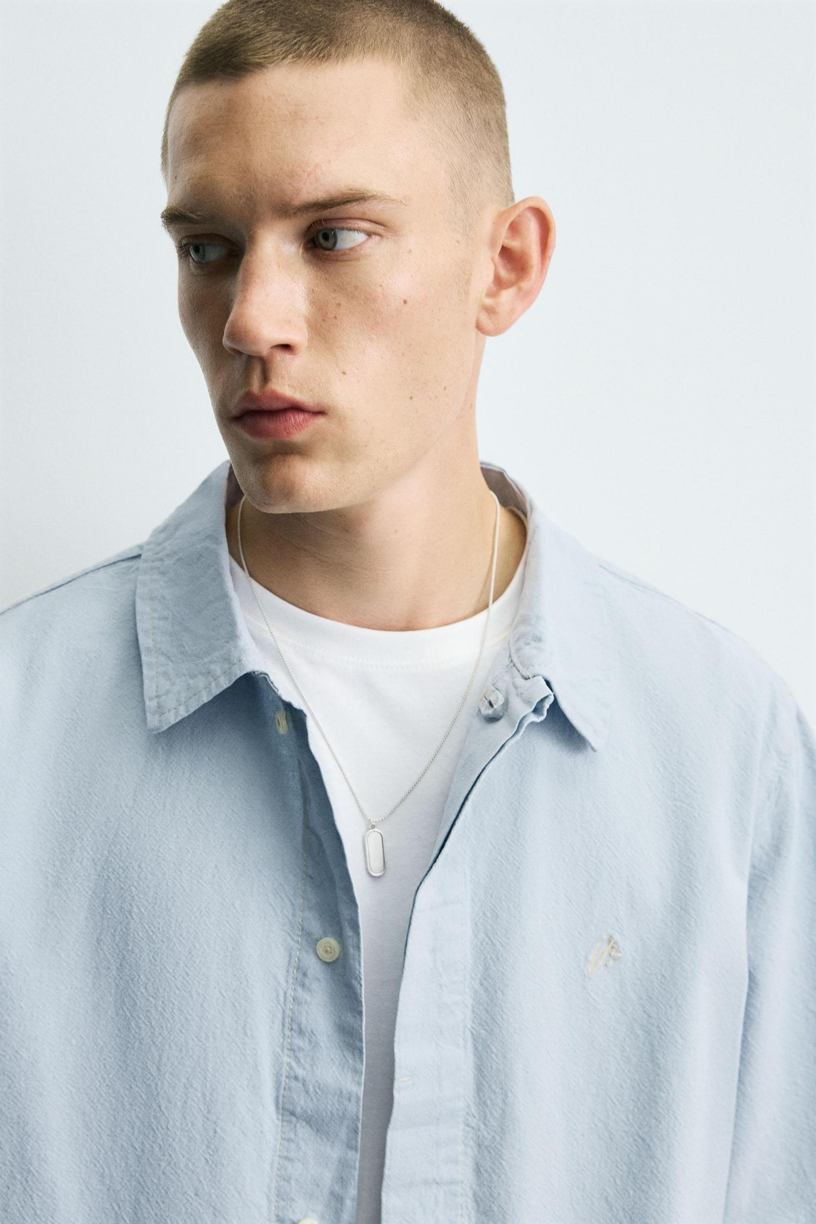 EMBROIDERED DENIM SHIRT Product Image