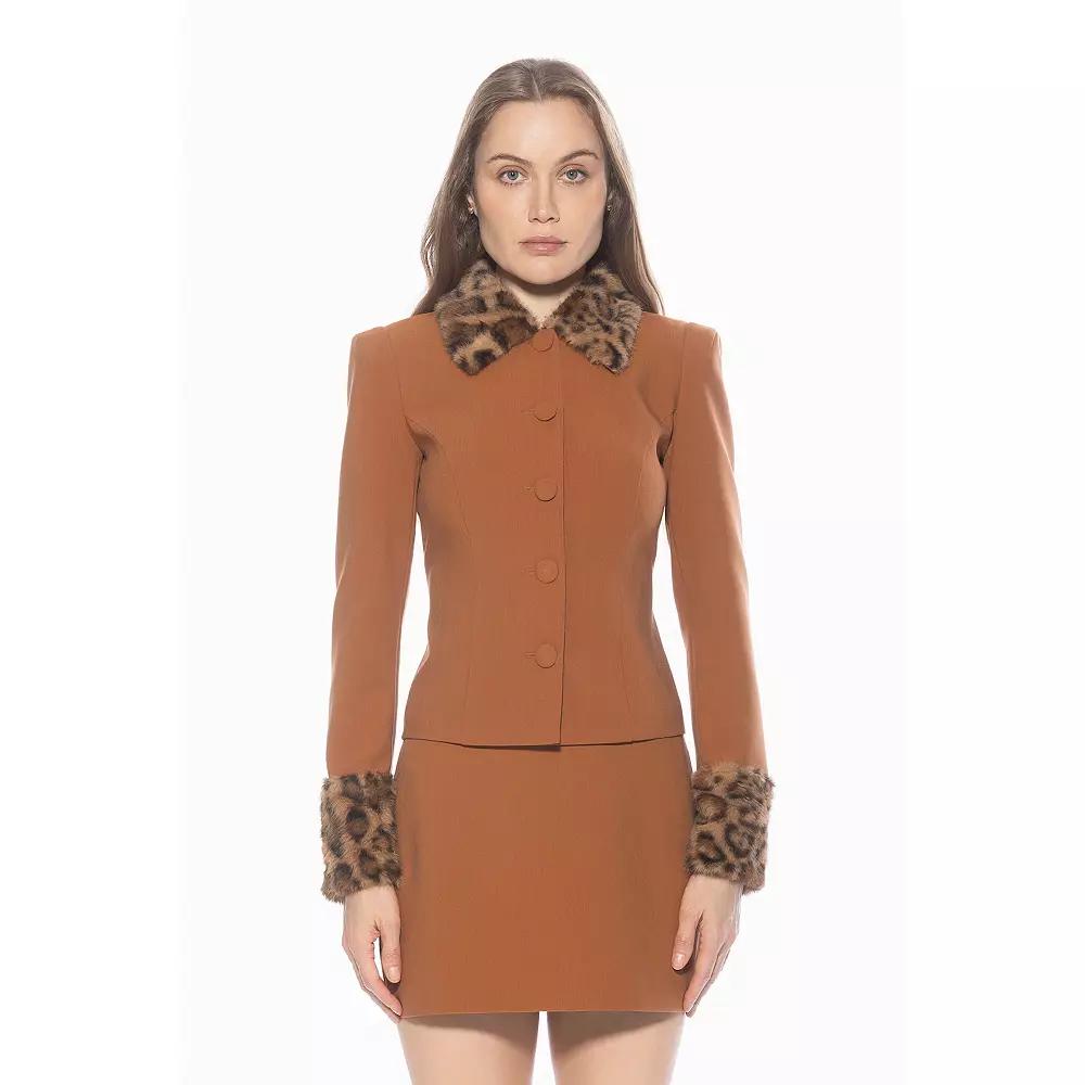 Women's ALEXIA ADMOR Faux Fur Collar & Sleeve Jacket,  Product Image