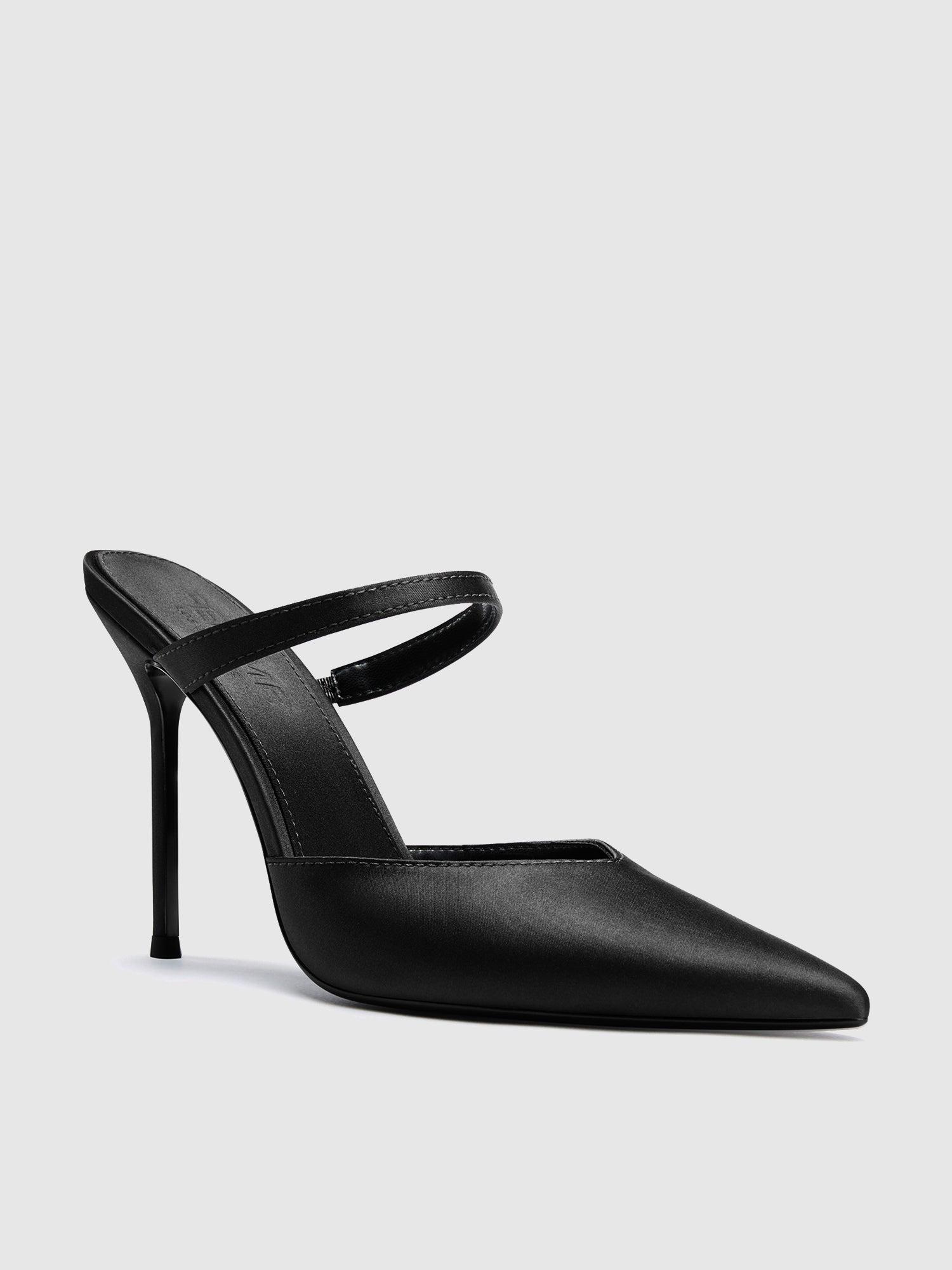 Marianna Mule - Satin Black Product Image