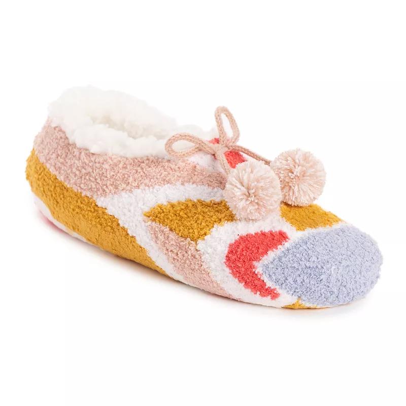 MUK LUKS Womens Cozy Sherpa-Lined Ballerina Slippers Product Image