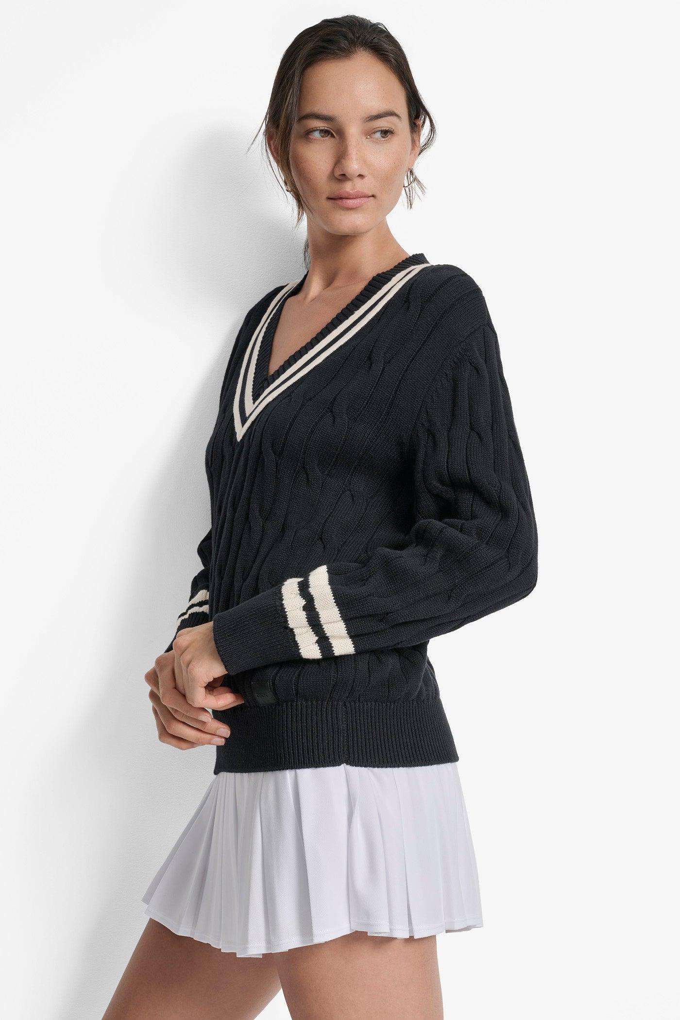 CABLE-KNIT TIPPED SWEATER Product Image