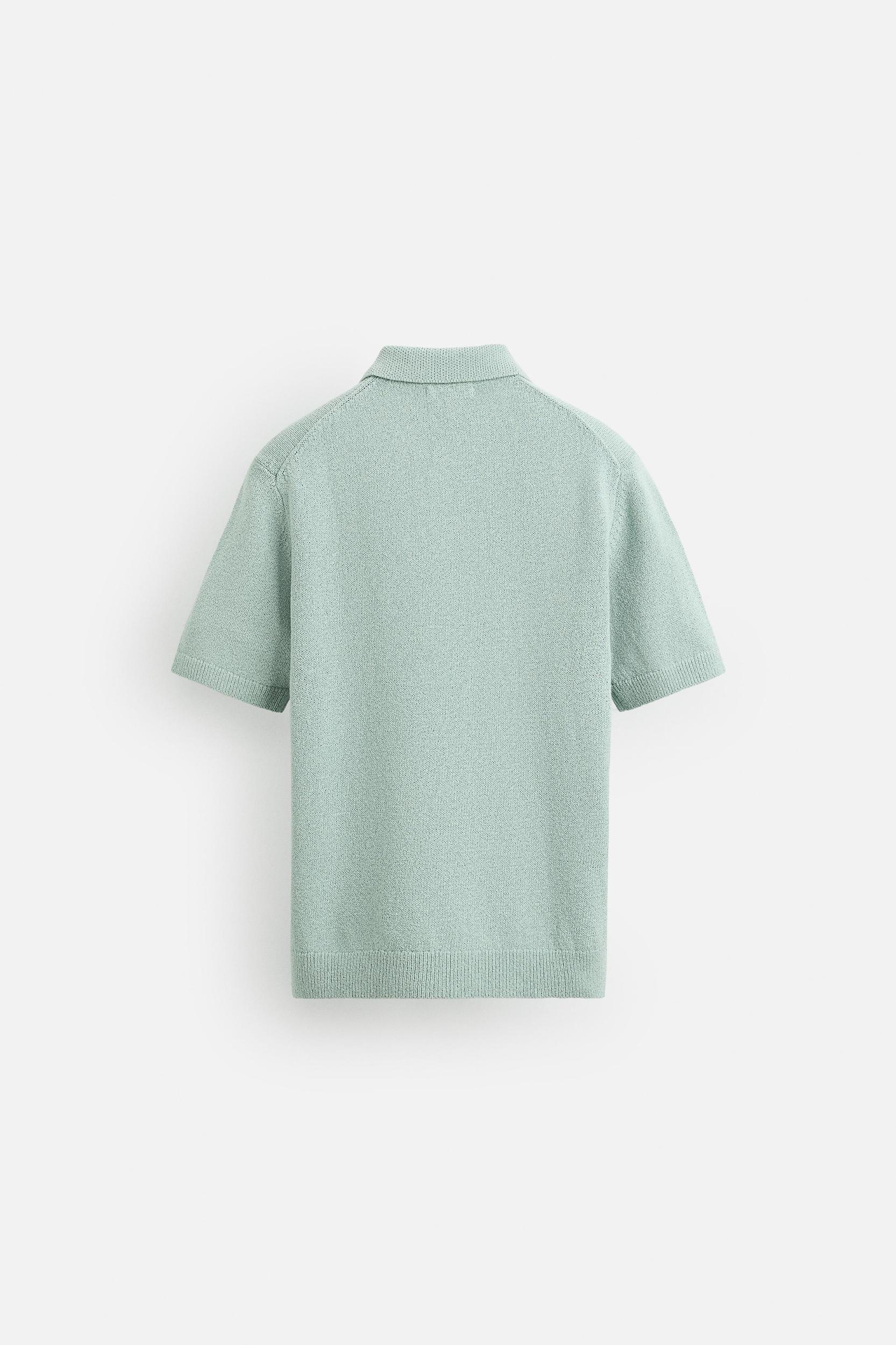 TEXTURED KNIT POLO SHIRT Product Image