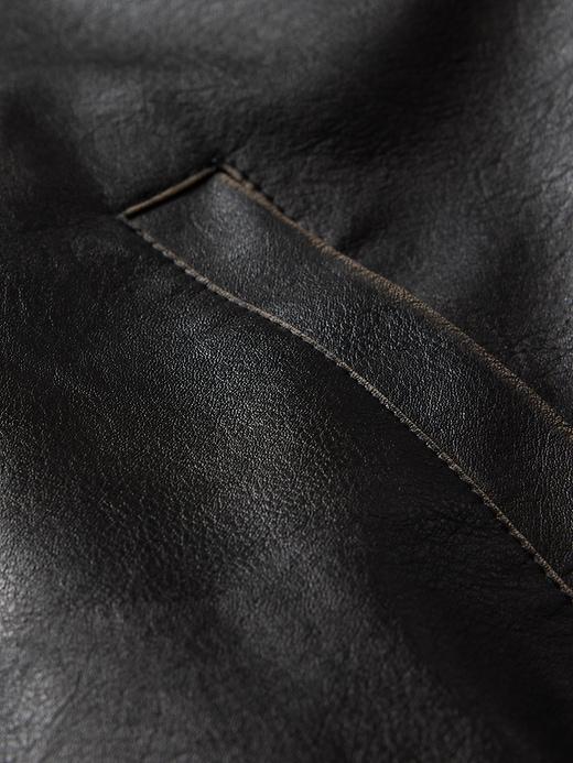 Vegan Leather Bomber Jacket Product Image