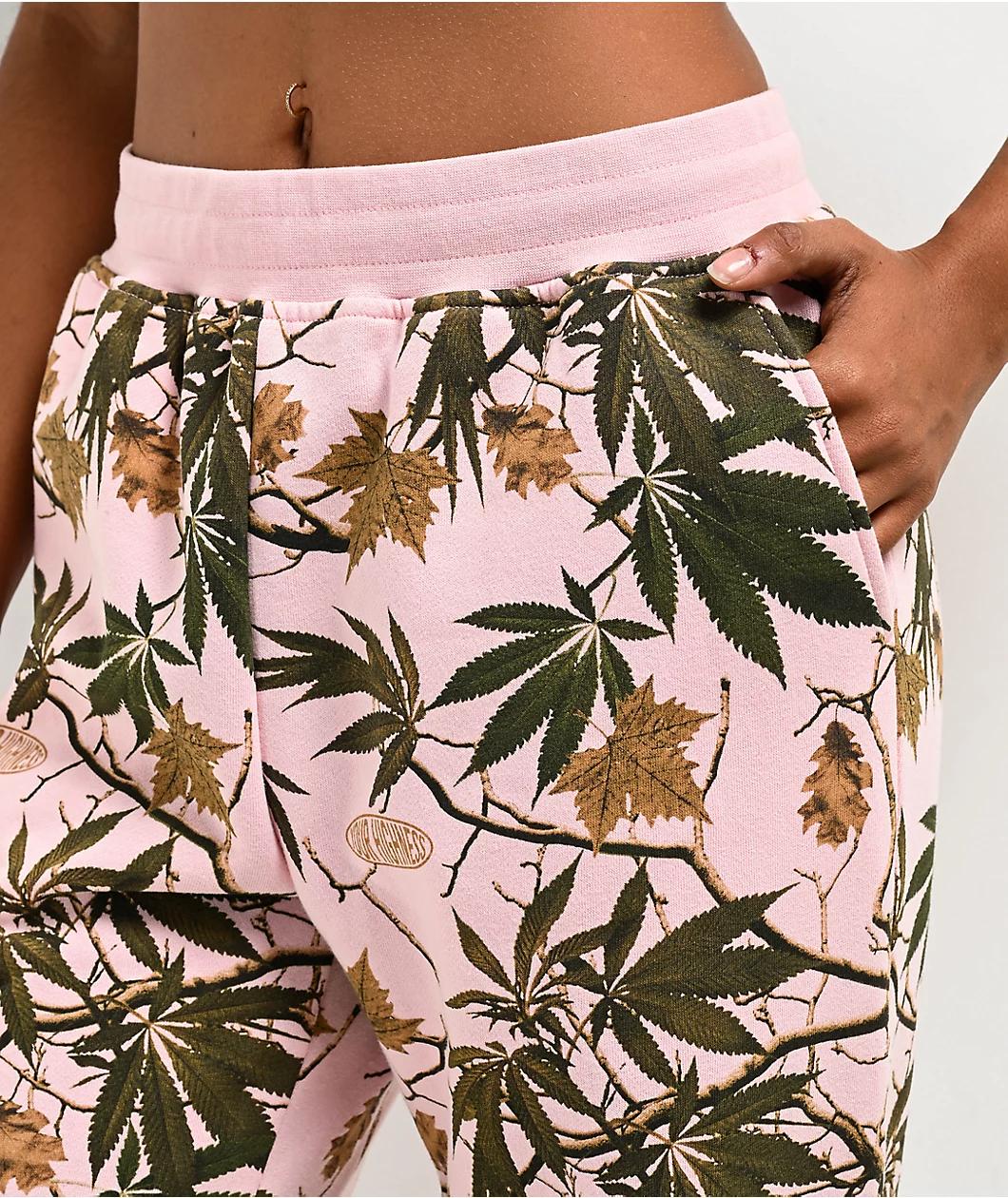 Your Highness Autumn Camo Pink Sweatpants Product Image