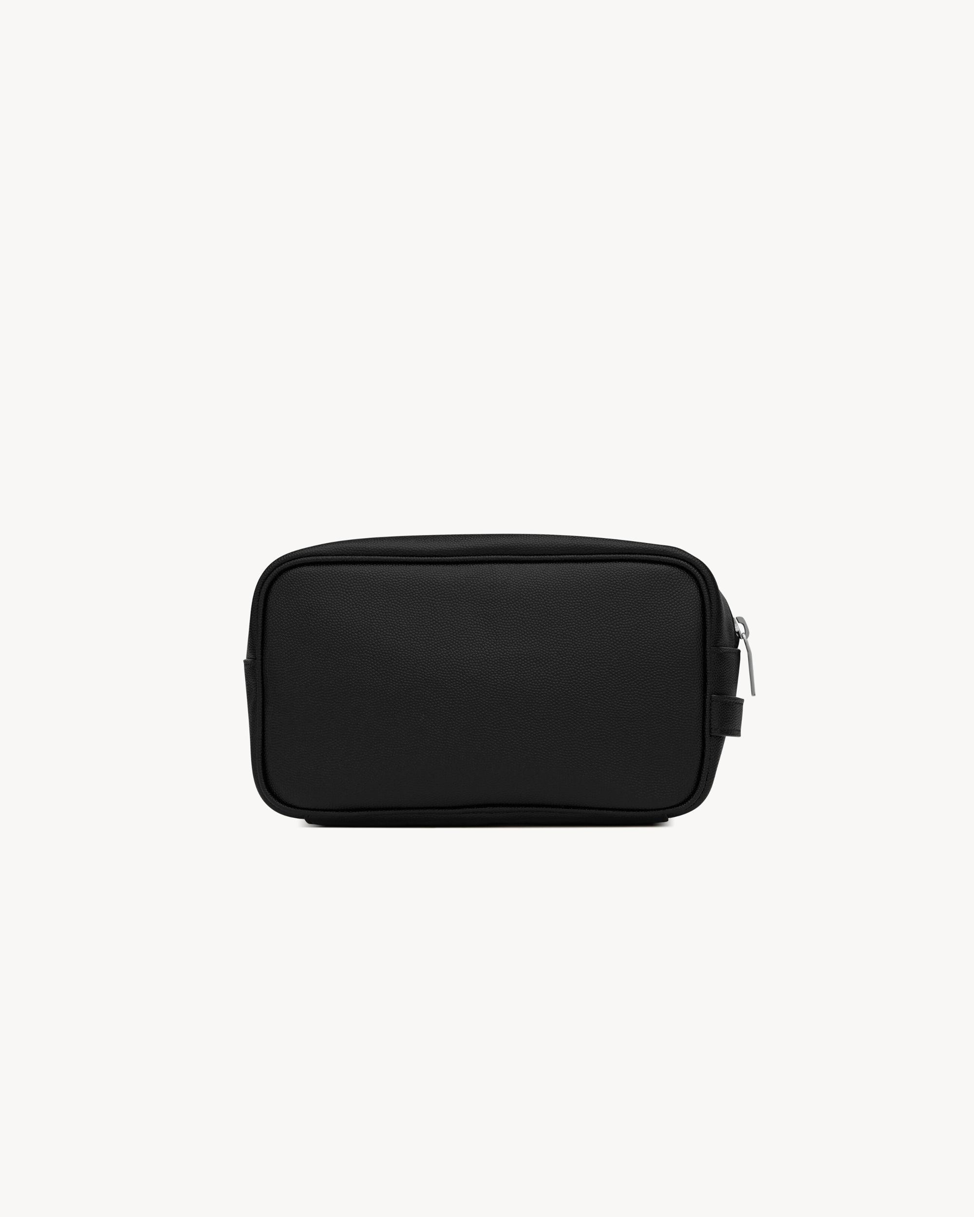 SAINT LAURENT PARIS small grooming case in grain de poudre leather Product Image
