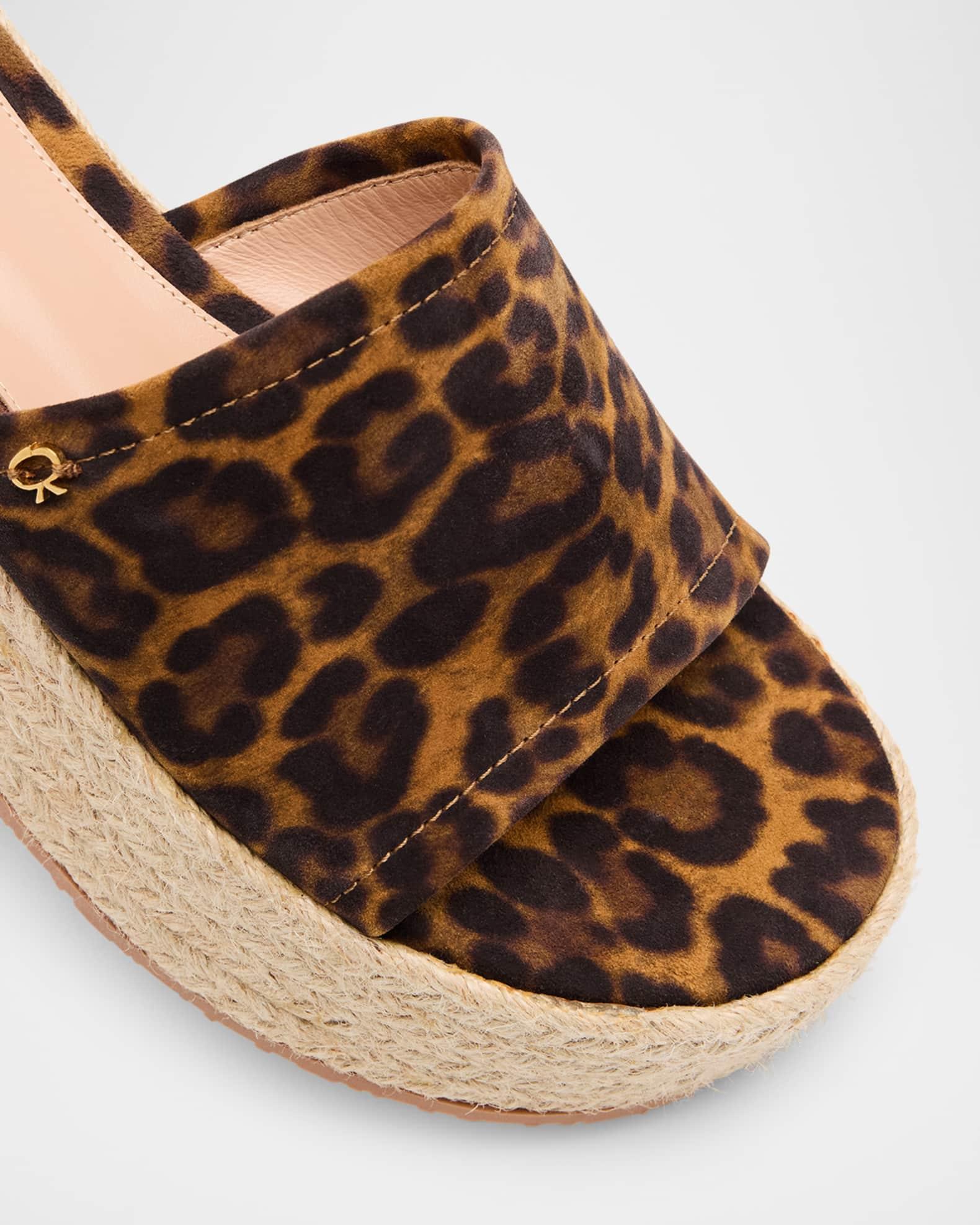 Leopard Slide Flatform Espadrilles Product Image