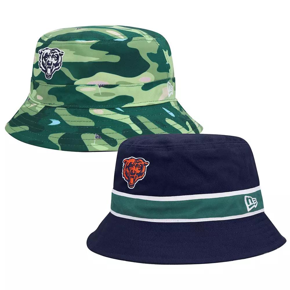 Men's New Era Navy/Camo Chicago Bears Reversible Bucket Hat, Size: Small/Medium, Blue Product Image