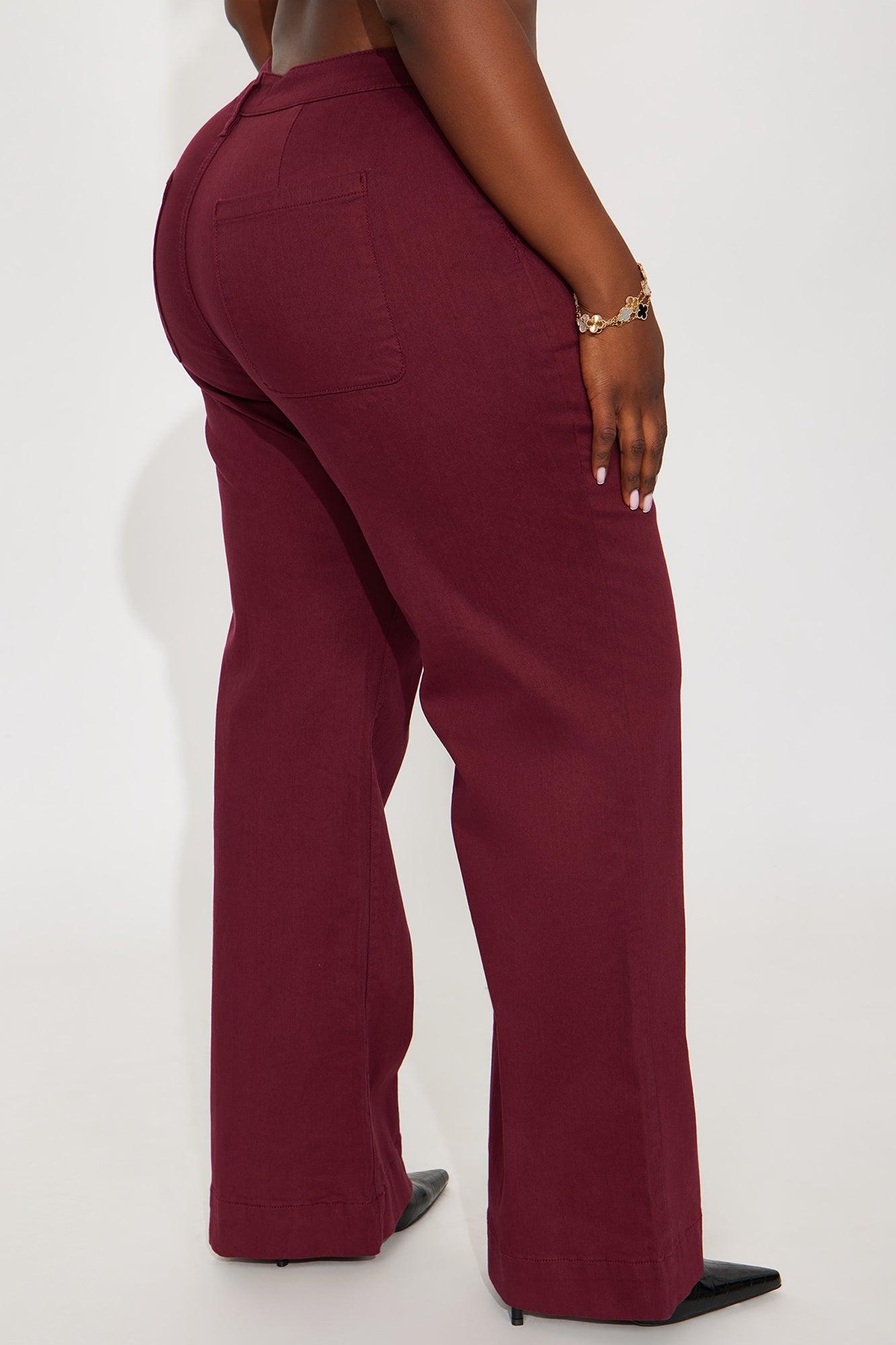 Margot Classic Color Trouser Jean - Burgundy Female Product Image