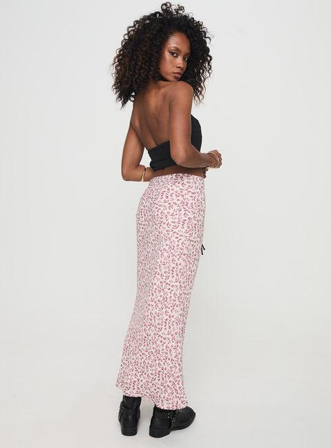 Mariposa Maxi Skirt Beige Floral Product Image