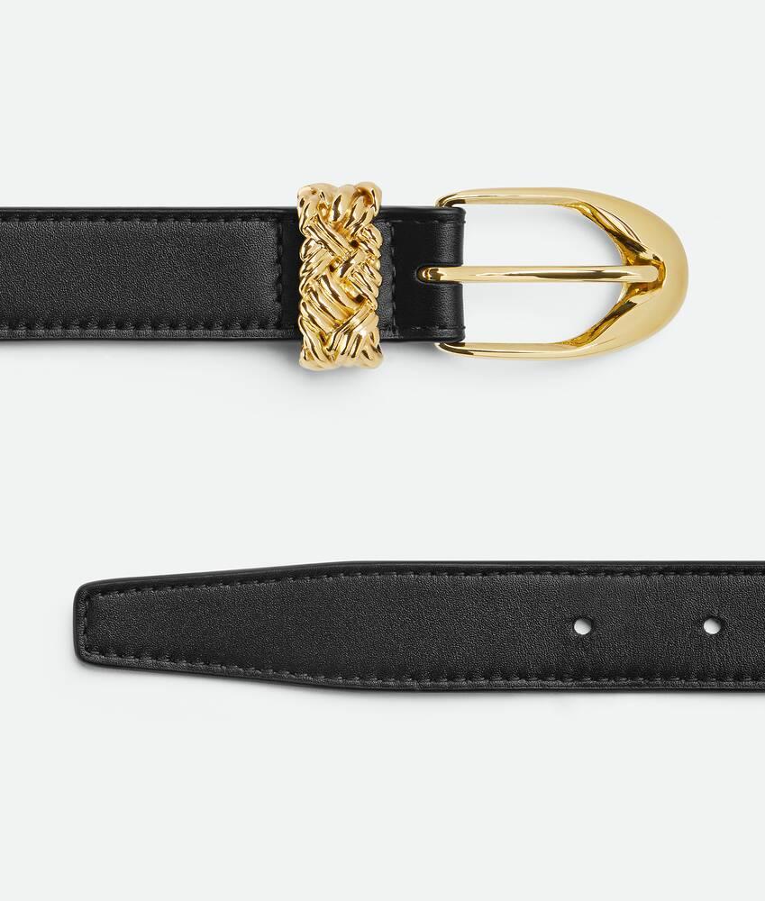 Women's Intreccio Loop Belt in Black Product Image