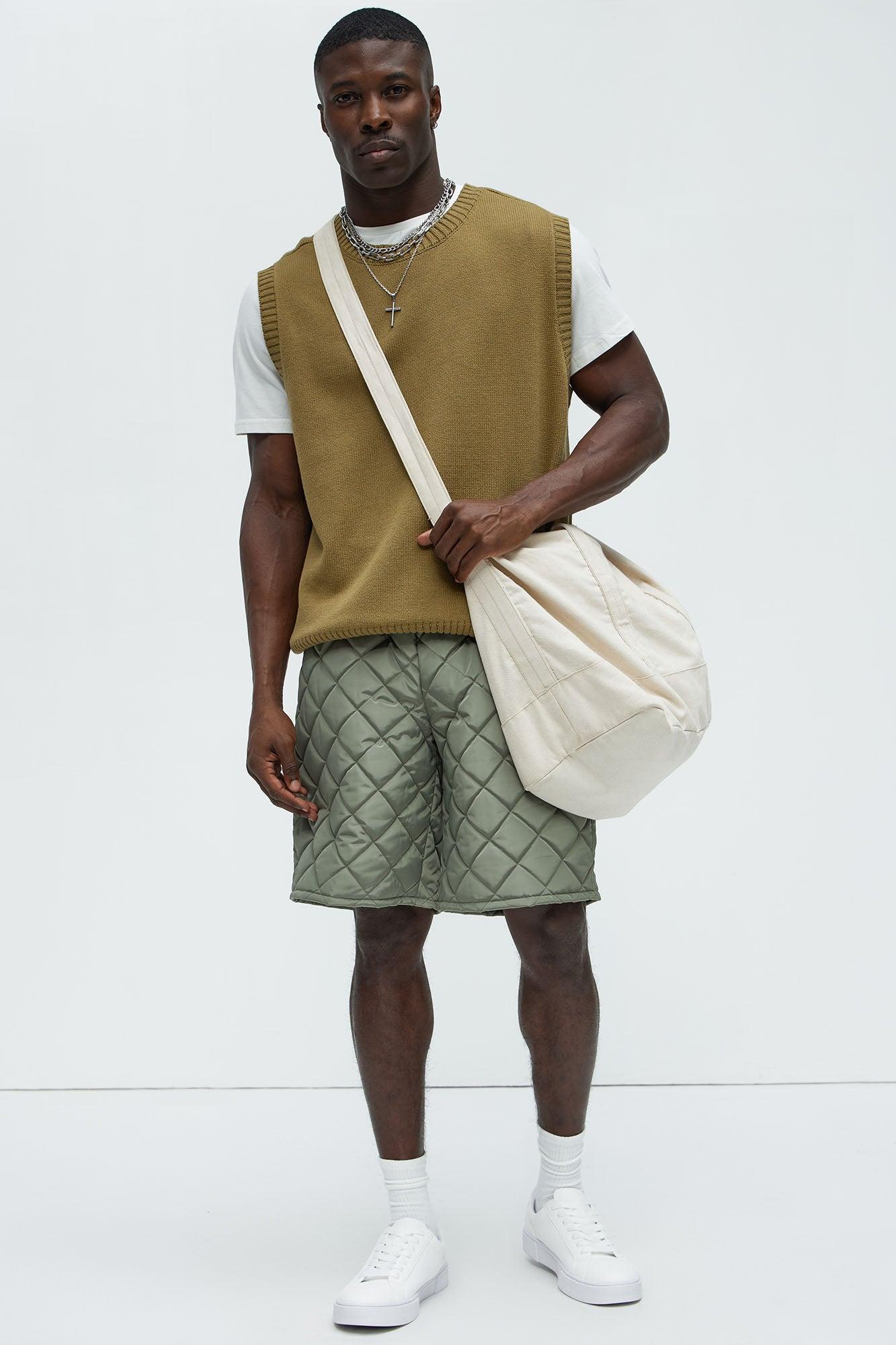 Deebo Quilted Shorts - Olive Product Image