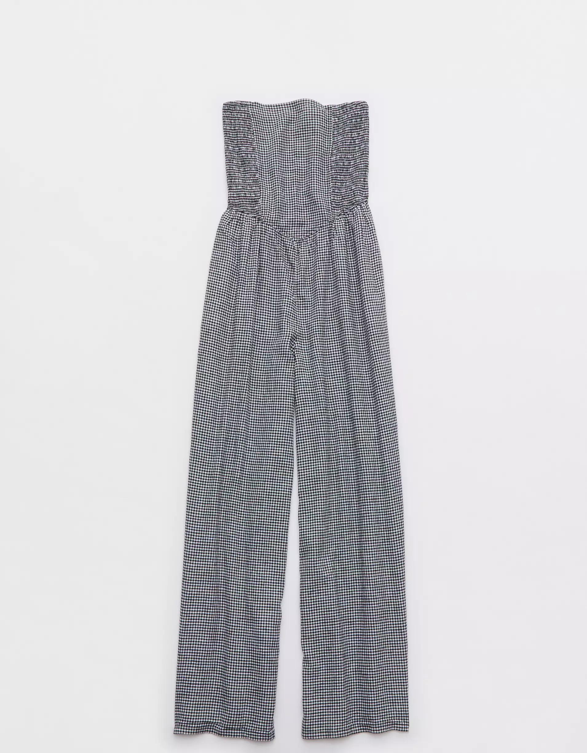 Aerie Strapless Smocked Jumpsuit Product Image