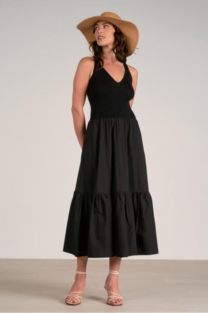 MIXED MEDIA MAXI DRESS Product Image