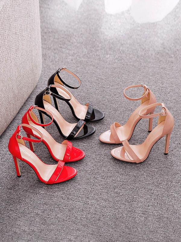 Open Toe Split-Joint Pumps Sandals Product Image