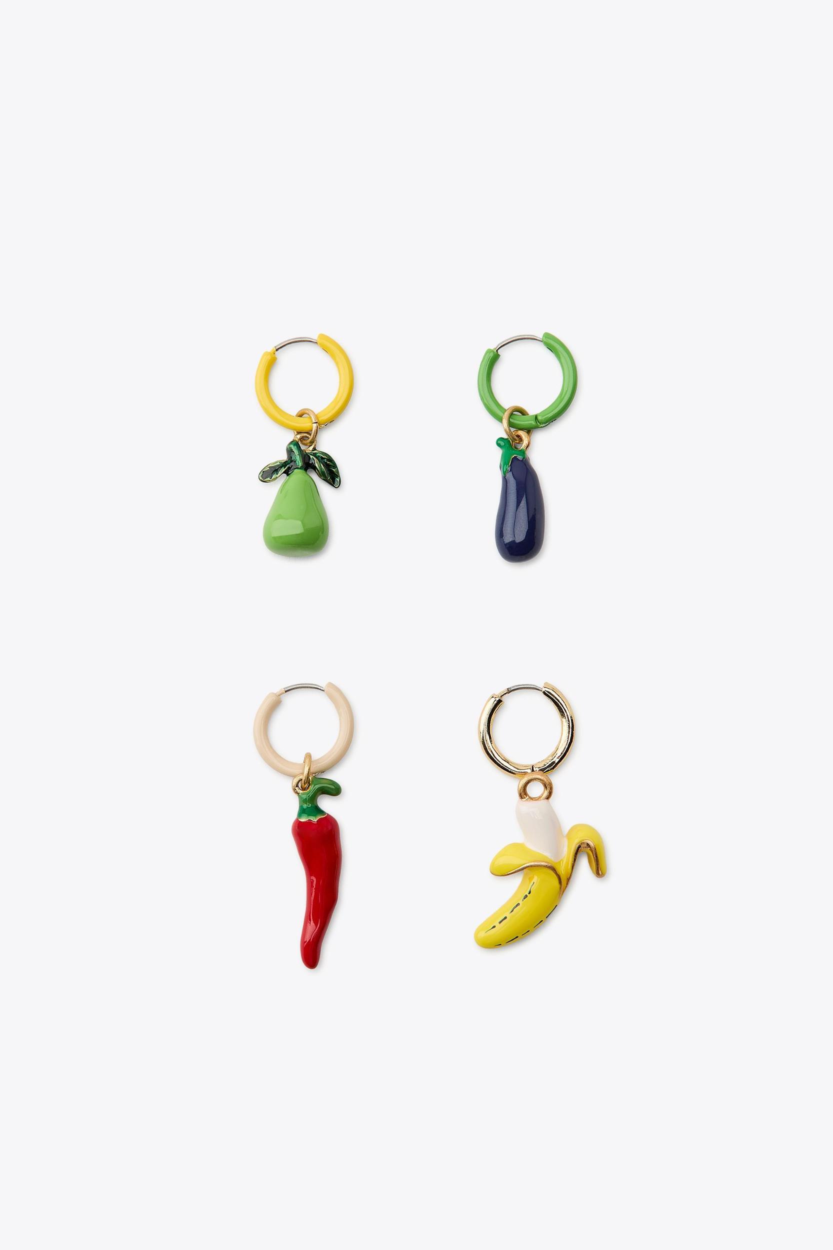 PACK OF ENAMELED FRUIT EARRINGS Product Image