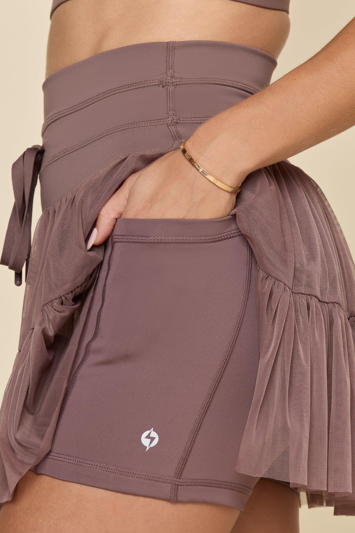 Pirouette Skort - Peppercorn Product Image