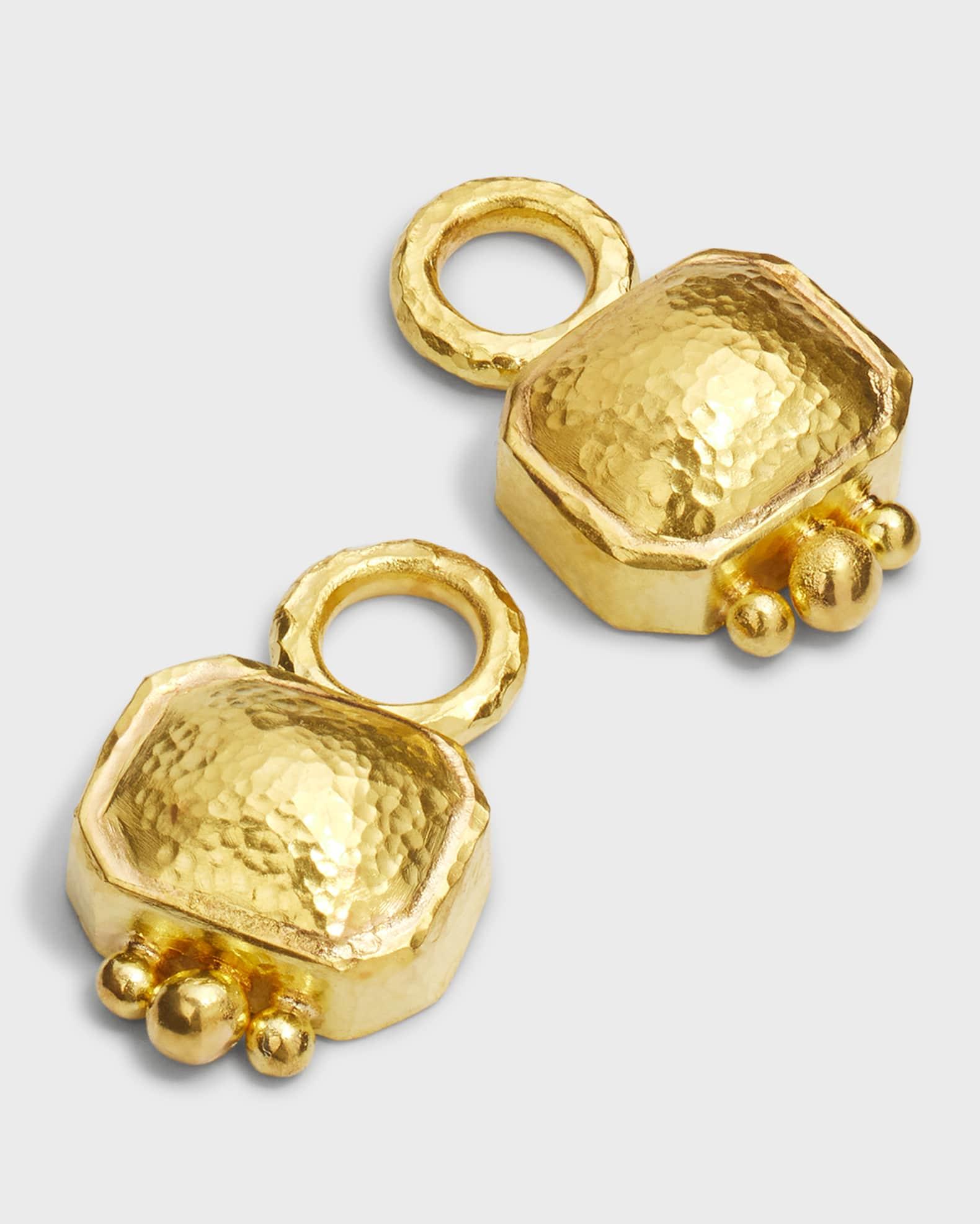 Gold Earring Pendants with Gold Dots Product Image