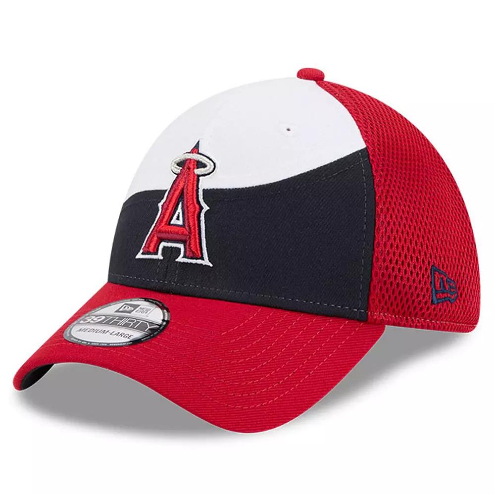 Men's New Era White/Navy Los Angeles Angels 2025 Spring Training 39THIRTY Flex Hat,  Product Image