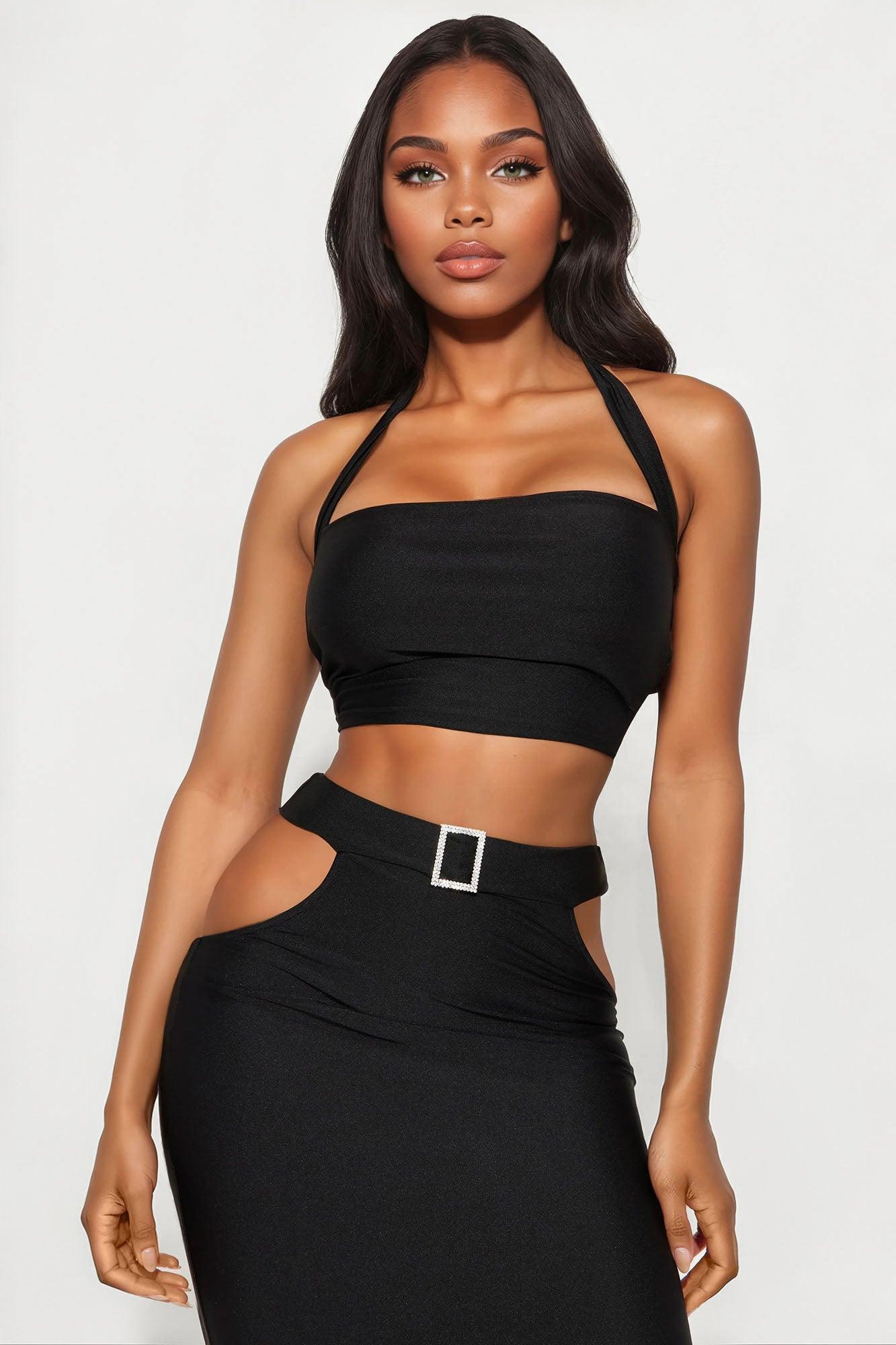 Your Darkest Desires Skirt Set - Black Female Product Image