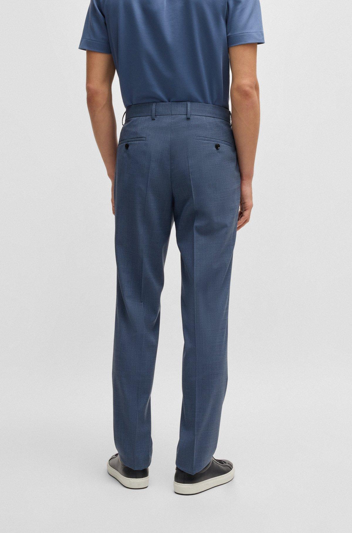 Slim-fit suit in patterned stretch cloth Product Image