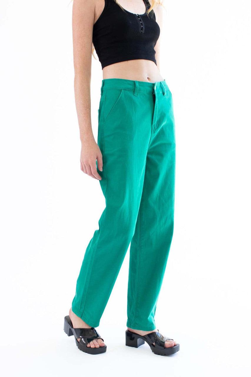 Green Carpenter Dad Jeans Product Image