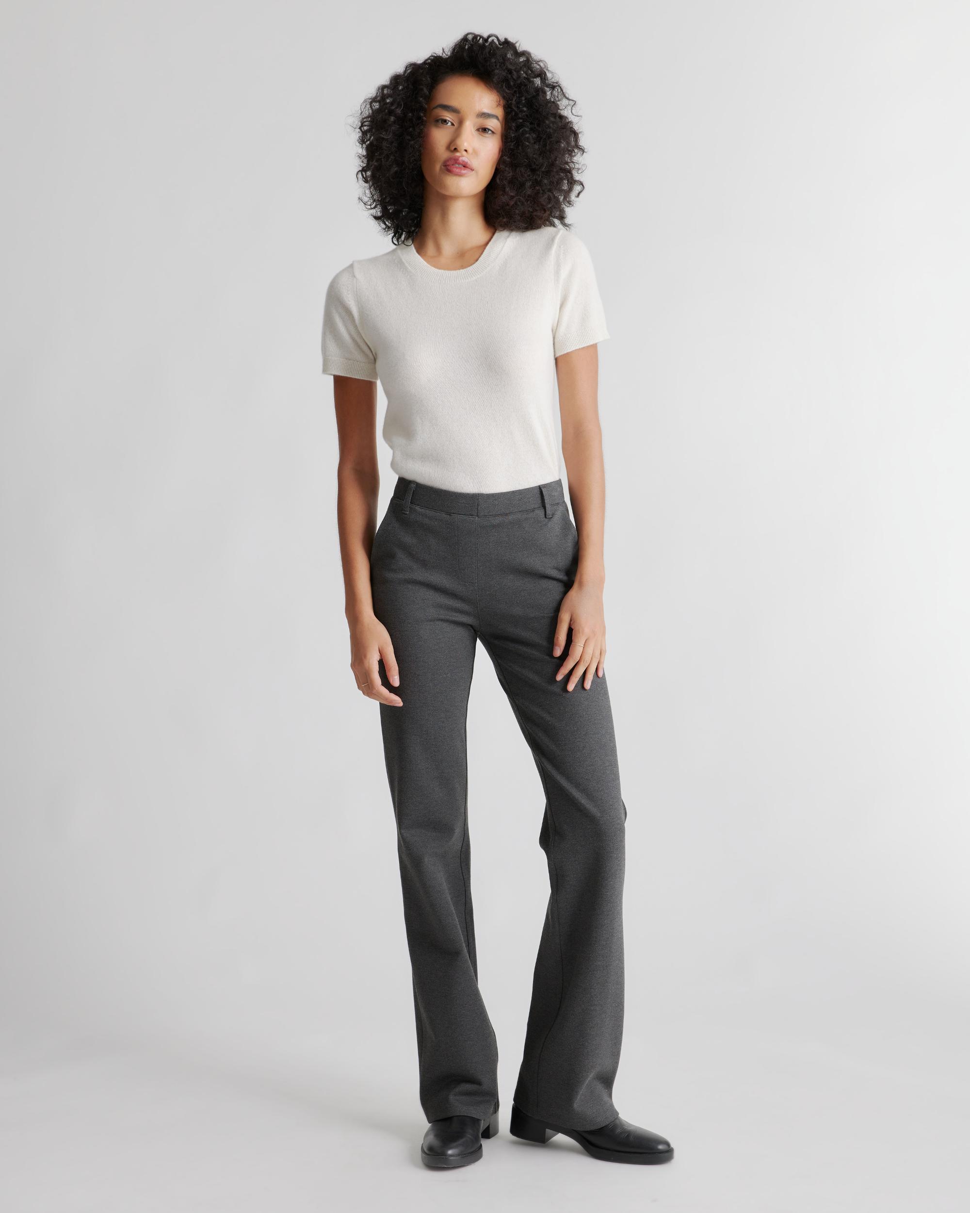 Quince | Women's Ponte Bootcut Pants Ultra-Stretch Versatile Pant, Rayon Product Image