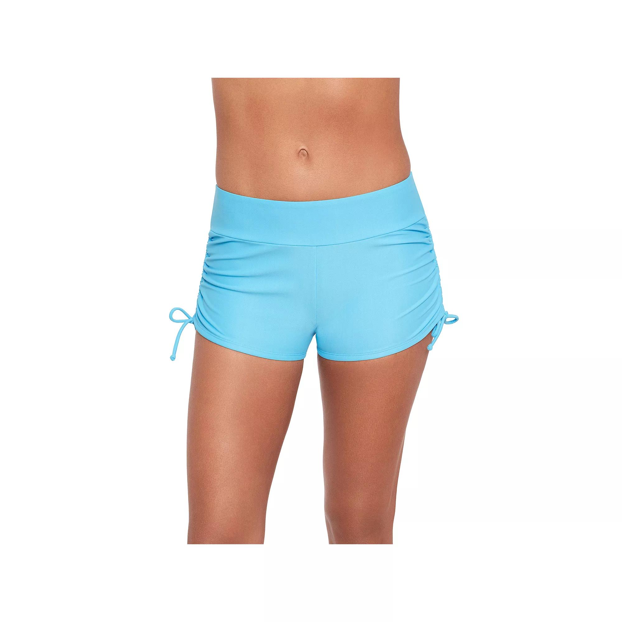 Women's ECO BEACH Side-Ruched Swim Shorts,  Product Image