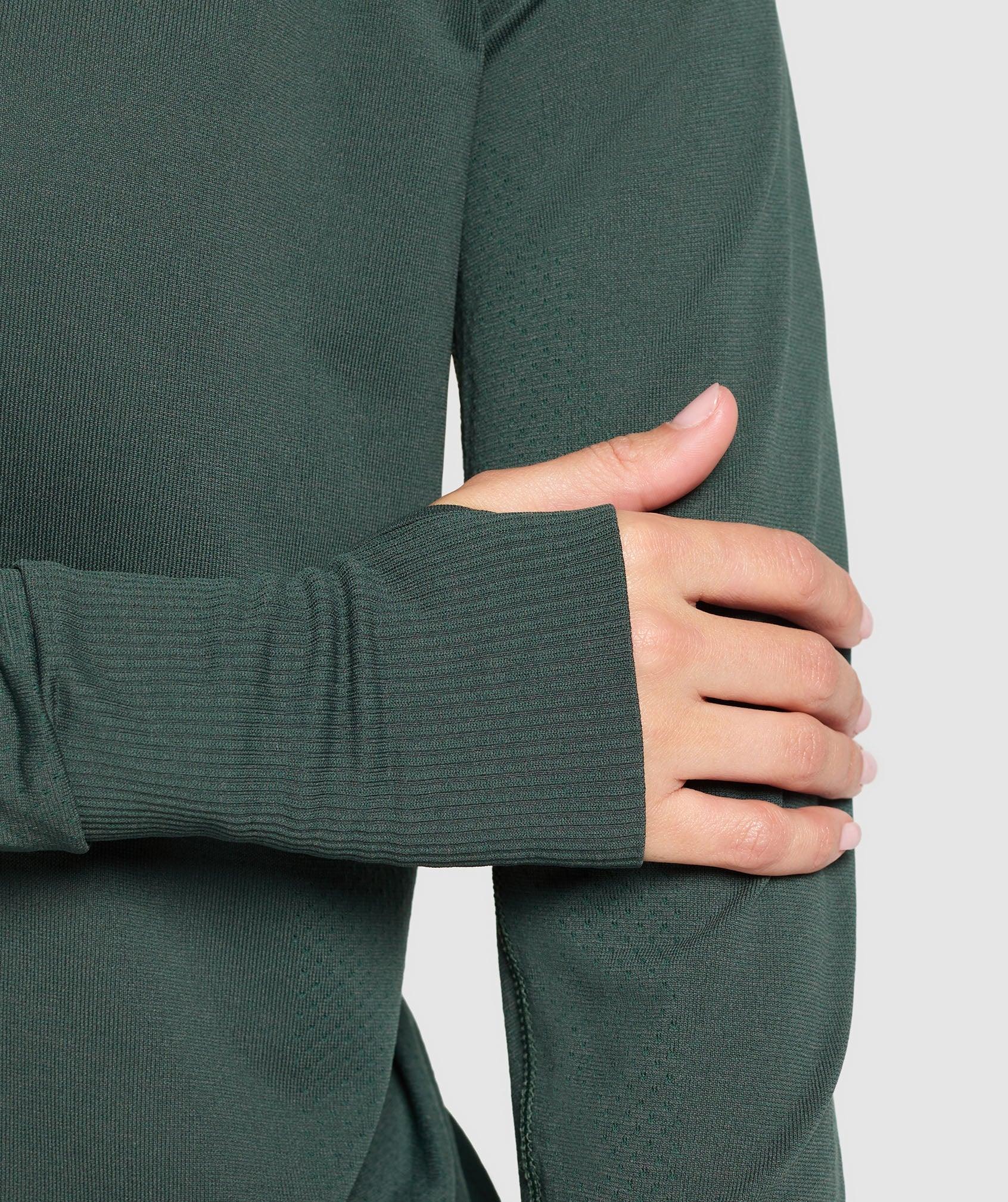 Gymshark Vital Light Long Sleeve Top - Woodland Green Marl Female Product Image