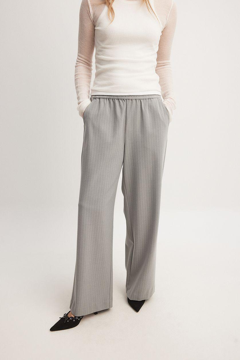 Elastic Mid Waist Pants Product Image