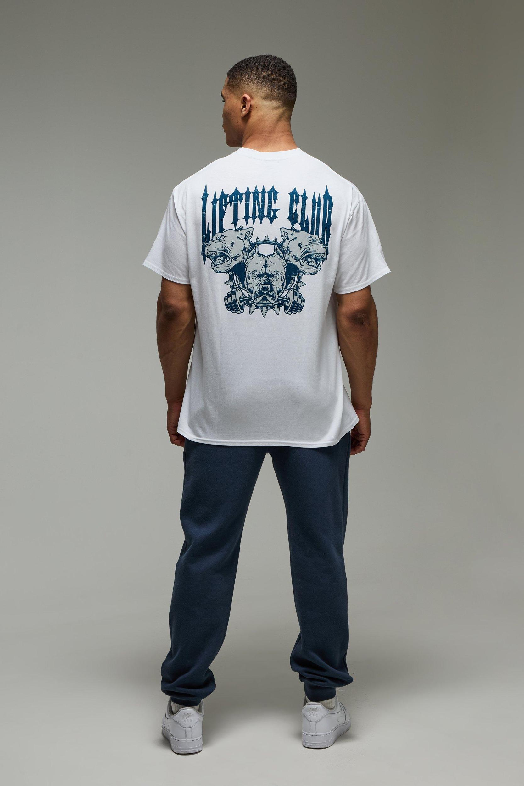 MAN Active Lifting Club Oversized T-shirt | boohooMAN USA Product Image