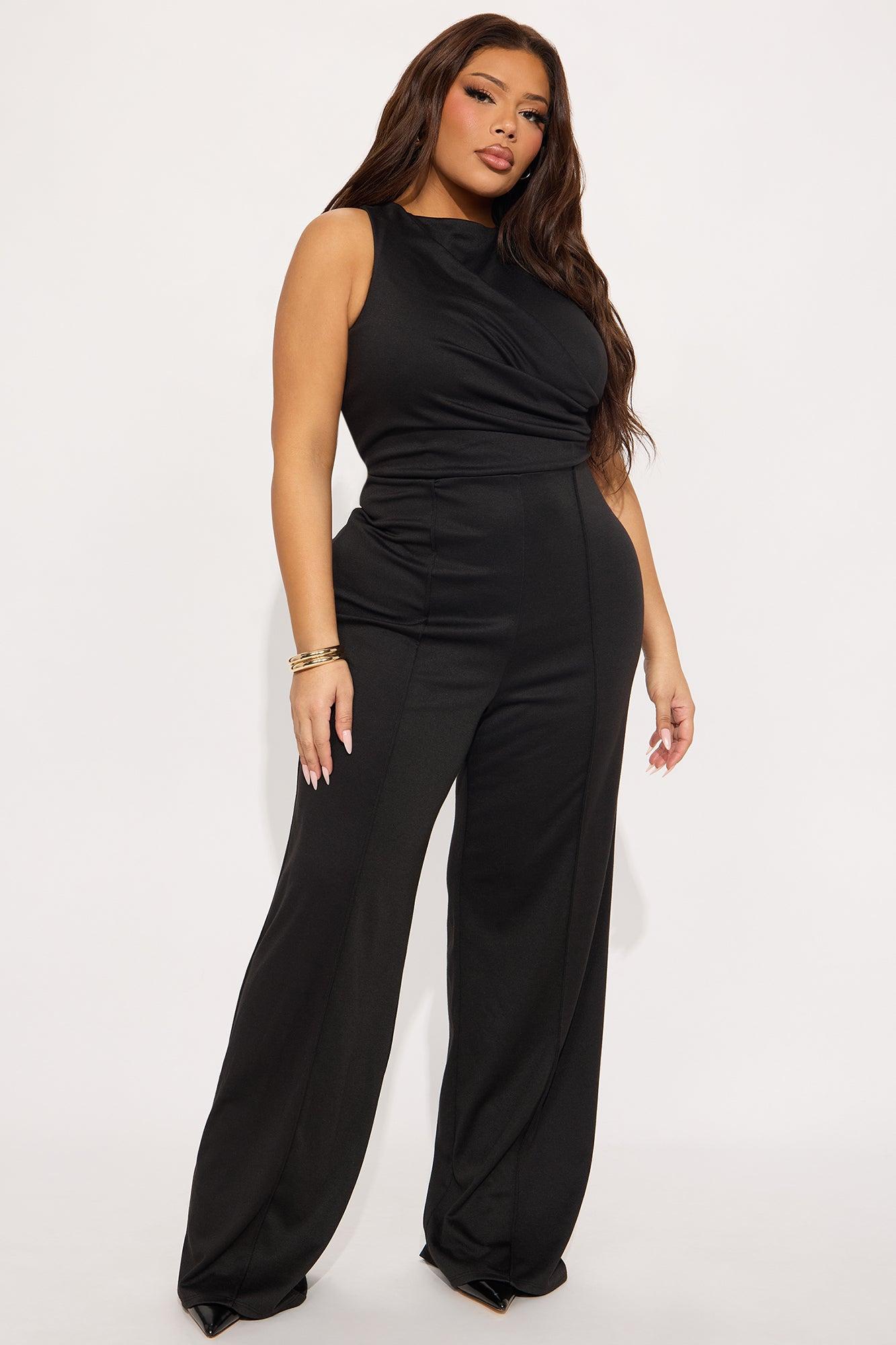 Antonia Sleeveless Ponte Jumpsuit - Black Product Image