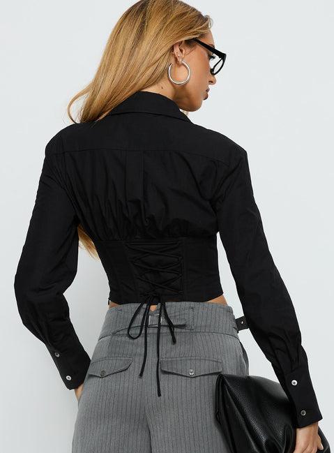 Darvell Corset Shirt Black Product Image