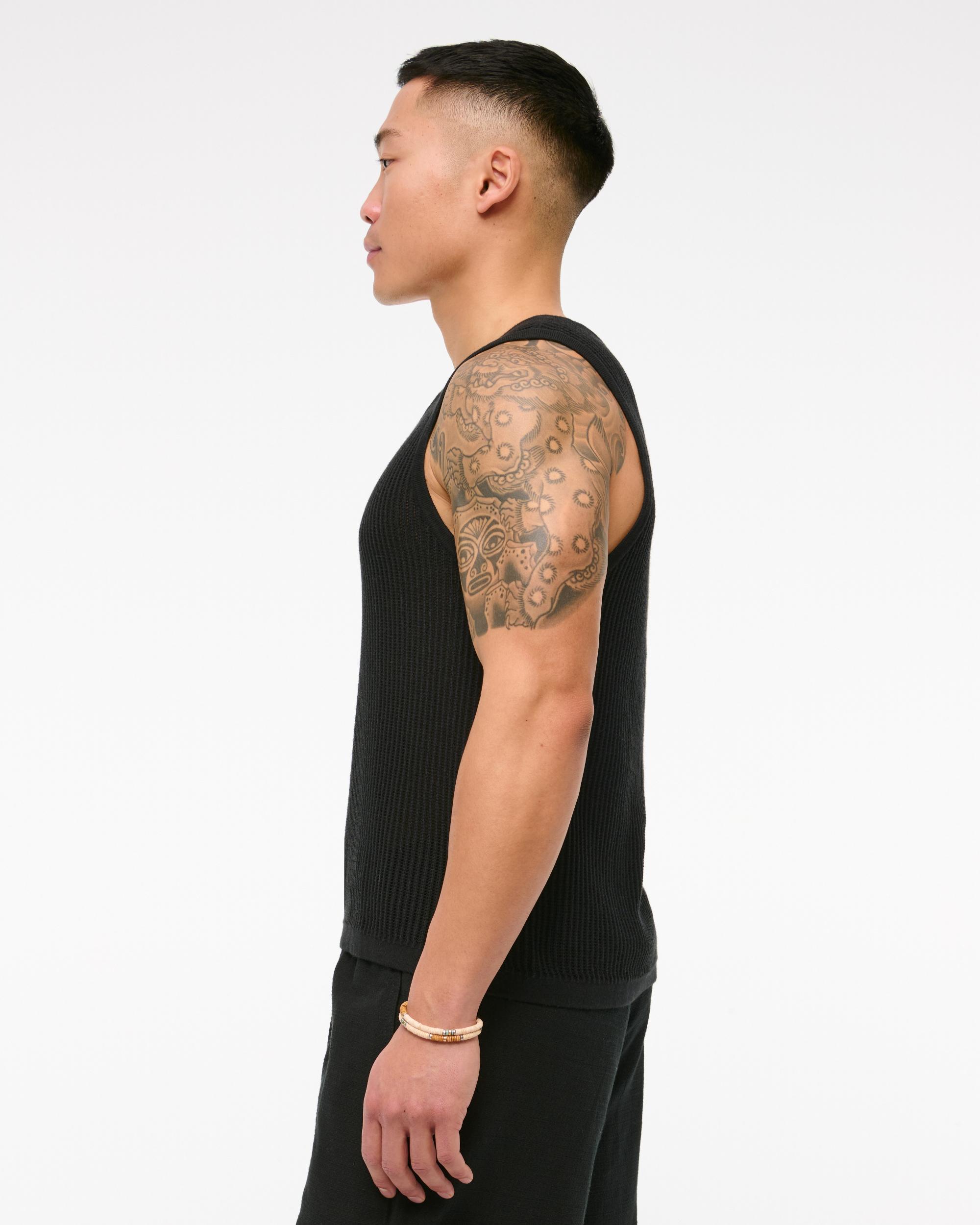 Cropped Classic Stitch Sweater Tank Product Image